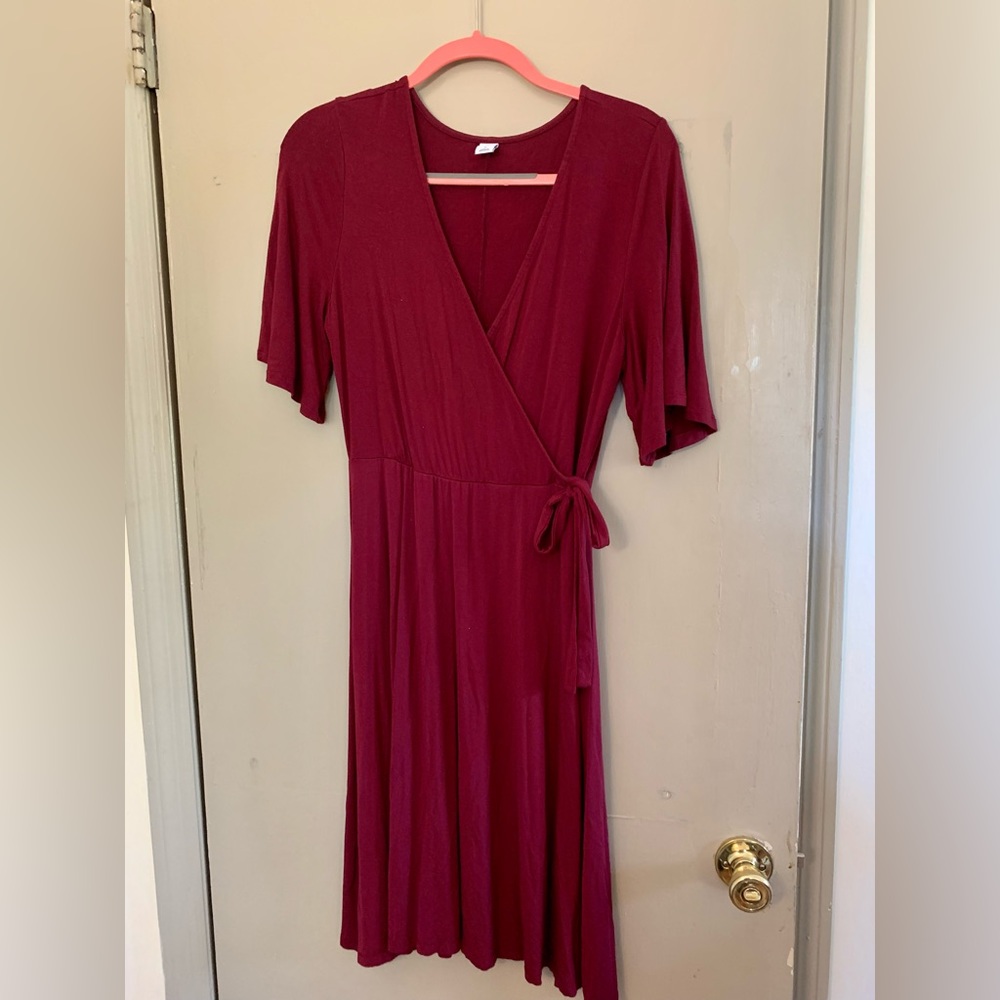 Old Navy Waist-Defined Flutter Sleeve Dress